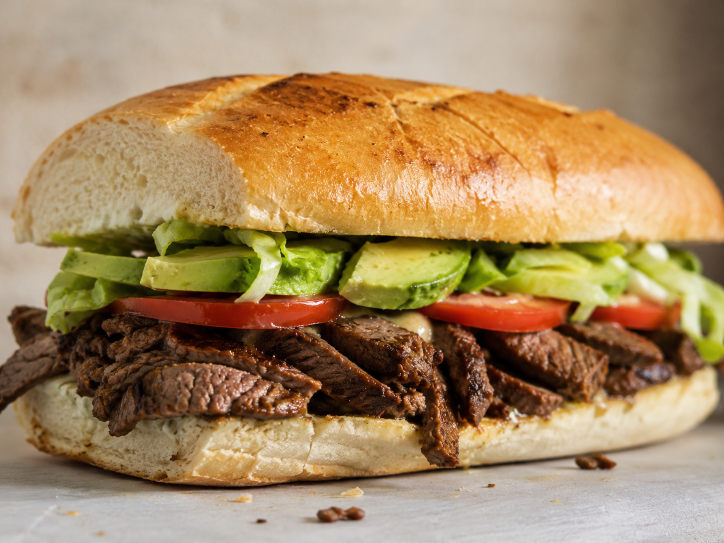 Torta plate served with choice of meats on a white plate